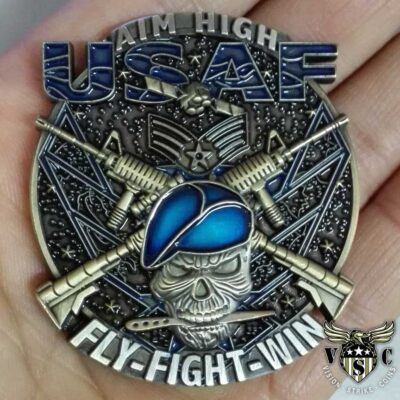 E4 blue USAF-rank coin