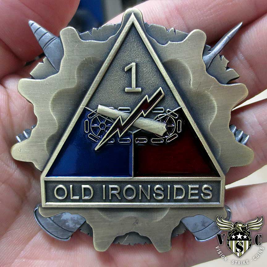 1st Armored Division Old Ironsides US Army Challenge Coin