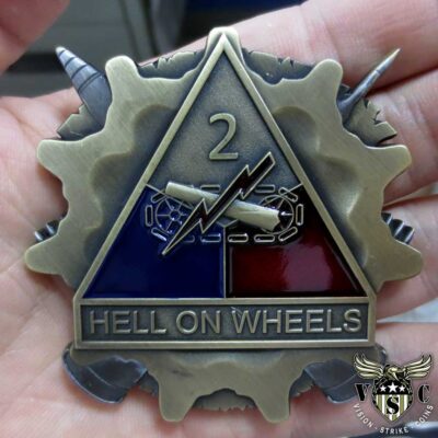 2nd Armored Division Hell On Wheels US Army Challenge Coin