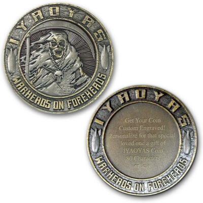 IYAOYAS Warheads On Foreheads Aviation Ordnance Veteran Custom Engraved Challenge Coin