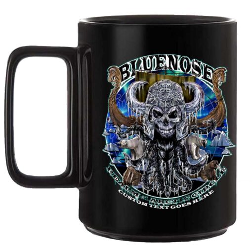 Bluenose Realm Of The Arctic Circle Veteran 15oz Ceramic Black Custom Coffee Mug