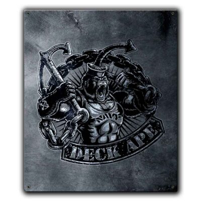 Boatswain's Mate Deck Ape US Navy Veteran Custom 12 x 15 Inch Vintage Sign