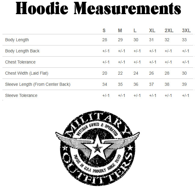 Hoodies-Sizes