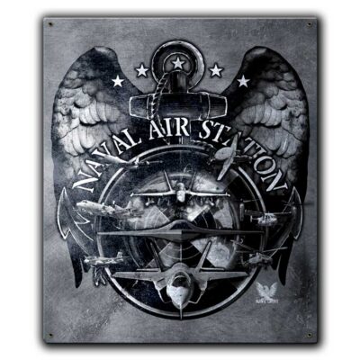 Naval Air Station NAS US Navy Veteran Custom 12 x 15 Inch Vintage Sign