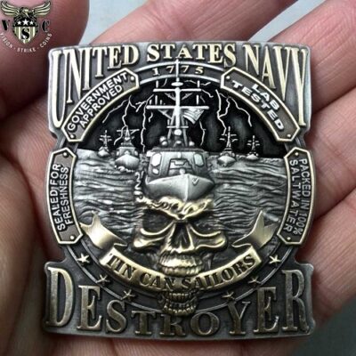 United States Navy Destroyer Tin Can Sailors US Navy Coin