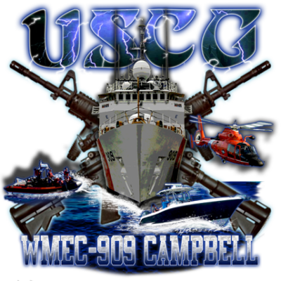 USCGC Campbell WMEC-909 Cutter Vintage Sign