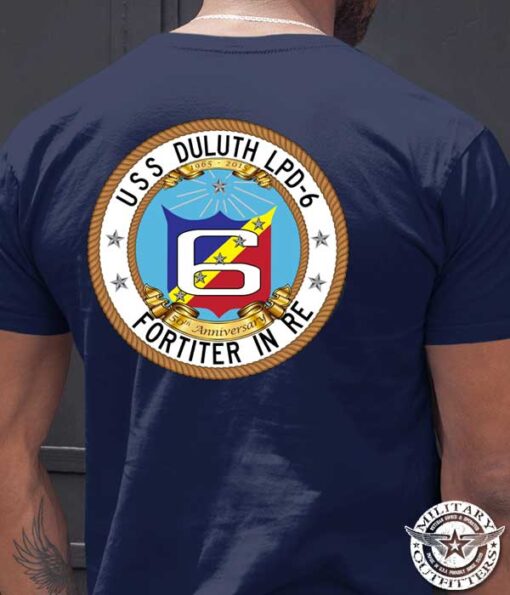 USS-Duluth-50th-Anniversary-Custom-Navy-Shirt
