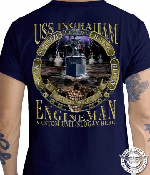 USS-Ingraham-A-Gang-Custom-Navy-Shirt