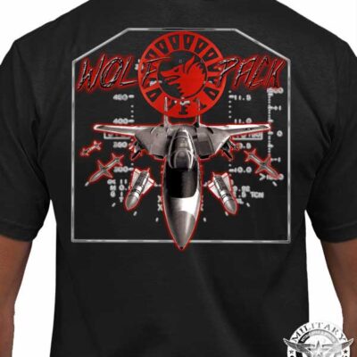 VF-1 Wolfpack F-14 Tomcat Squadron Custom Navy Shirt