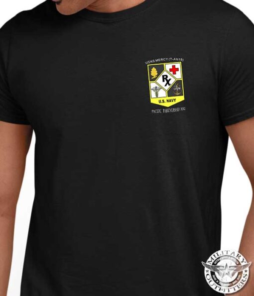 USNS-Mercy-Pharmacy-Tech-custom-navy-shirt-pocket