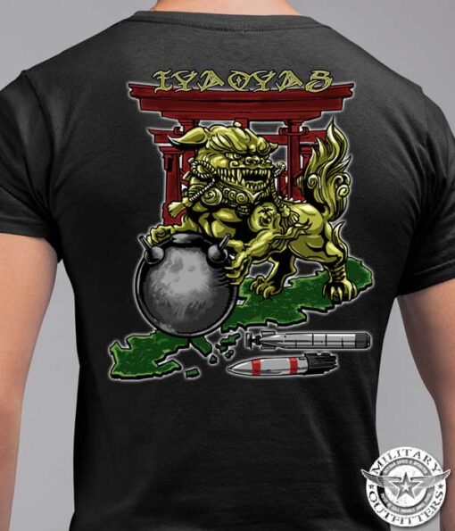 USN-USMC-Okinawa-Shisa-Dragon-custom-Navy-Shirt