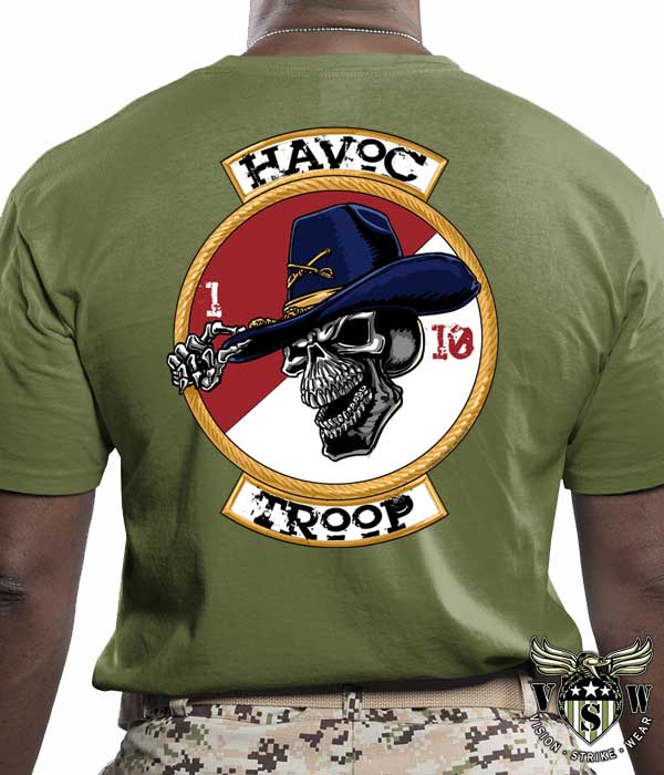 US Army HHT 1-10 CAV Havoc Troop Custom Shirt
