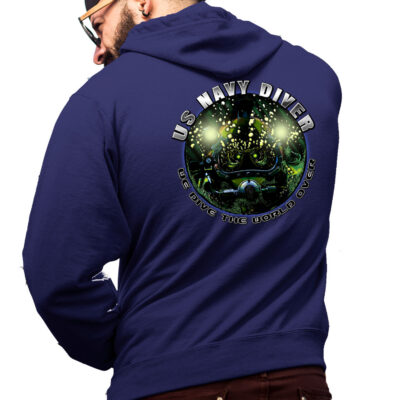 Navy Diver We Dive the World Over US Navy Veteran Custom Hoodie
