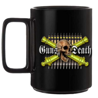 Artillery Guns of Death Veteran Black 15 oz Ceramic Custom Coffee Mug