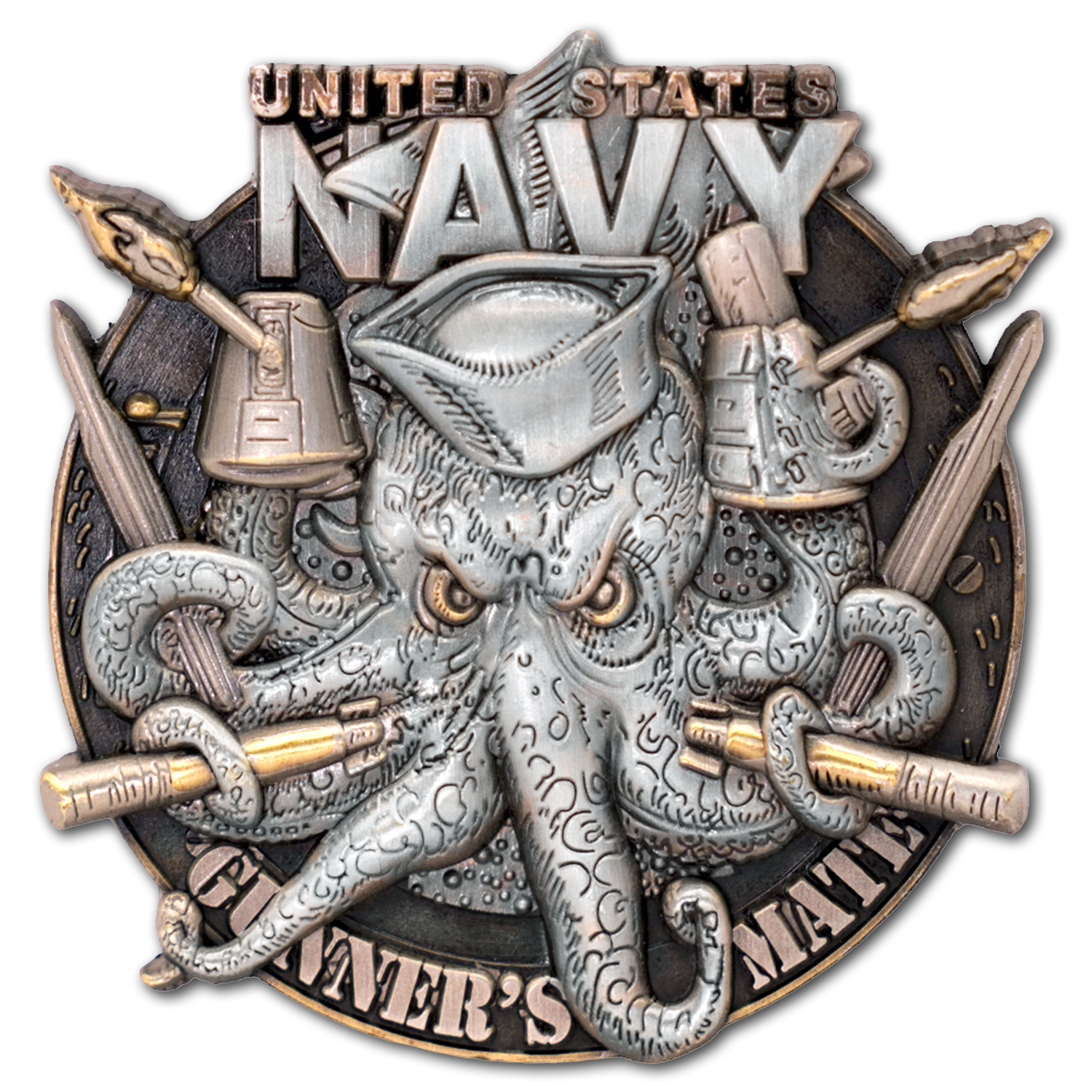 US Navy Gunner's Mate Rate Veteran Collectible Challenge Coin