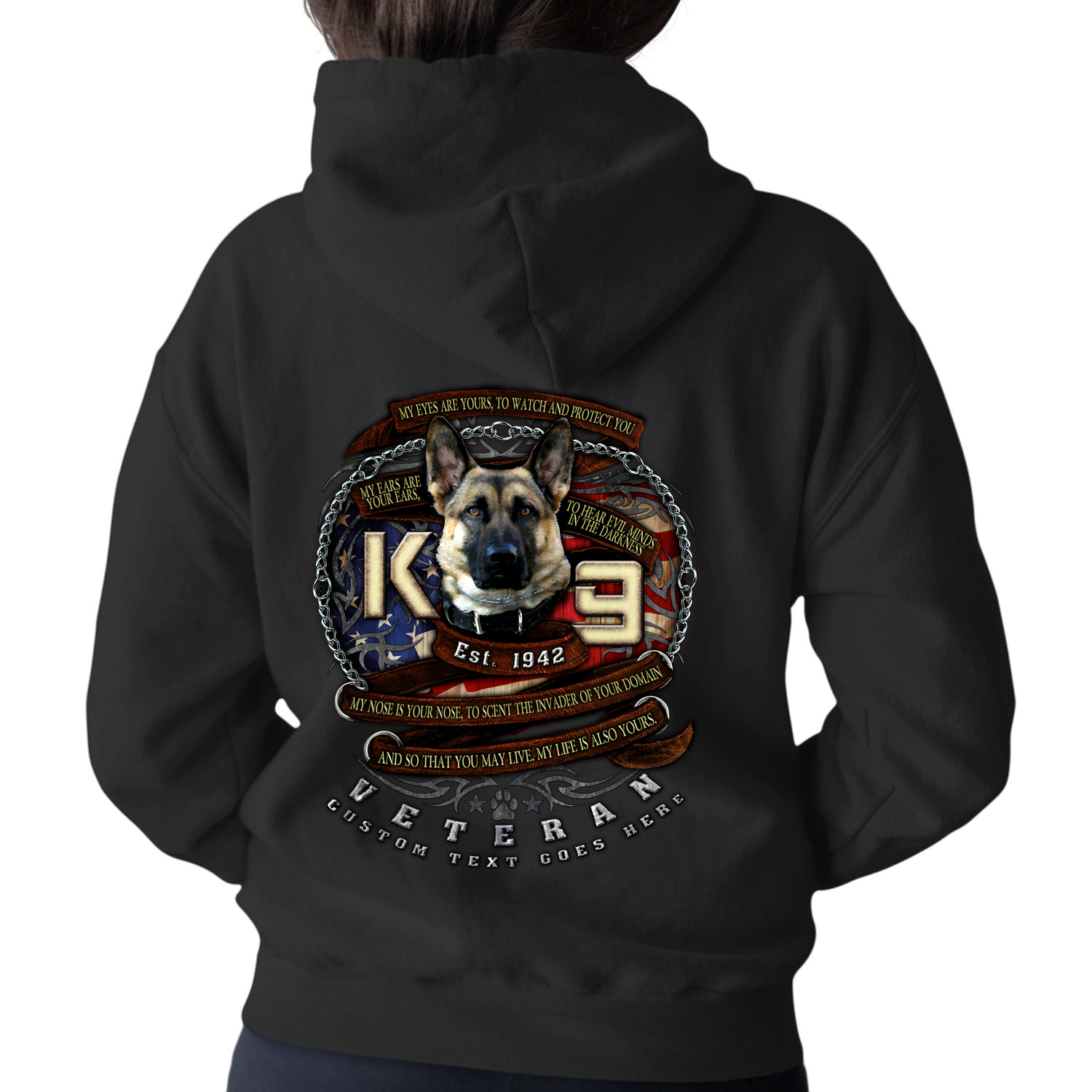 K9 Veteran Military Custom Hoodie