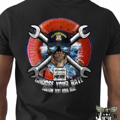 US Coast Guard Rate Skull Shirt