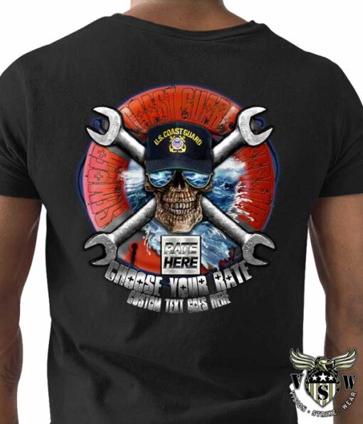 US Coast Guard Rate Skull Shirt