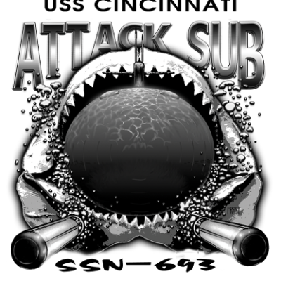 USS Cincinnati SSN-693 Nuclear Attack Submarine Shirt