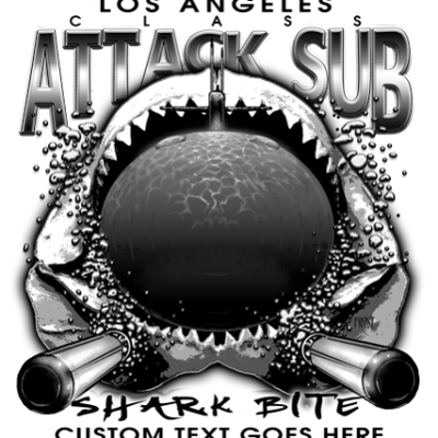 Attack Submarine Shark Bite US Navy Decal