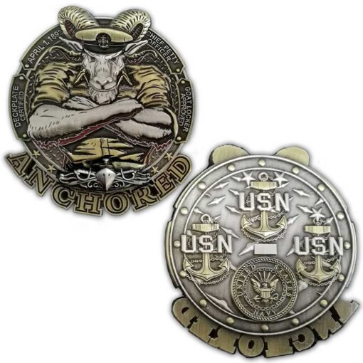 US Navy Chief Surface Warfare 3 Inch Magnum Coin