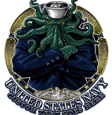 Squid Submarine Qualified US Naval Decal