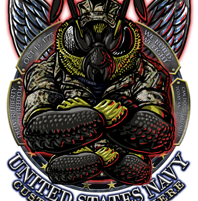 Navy Seabee We Build We Fight Vintage Sign
