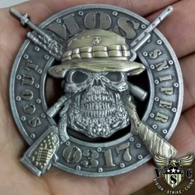 USMC 0317 Scout Sniper Marine Corps MOS Coin