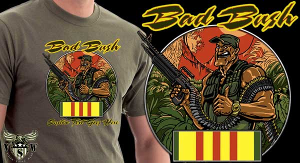 Vietnam Veteran Bad Bush Military Youth Shirt
