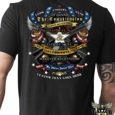 Oath to US Constitution Military Veteran Shirt