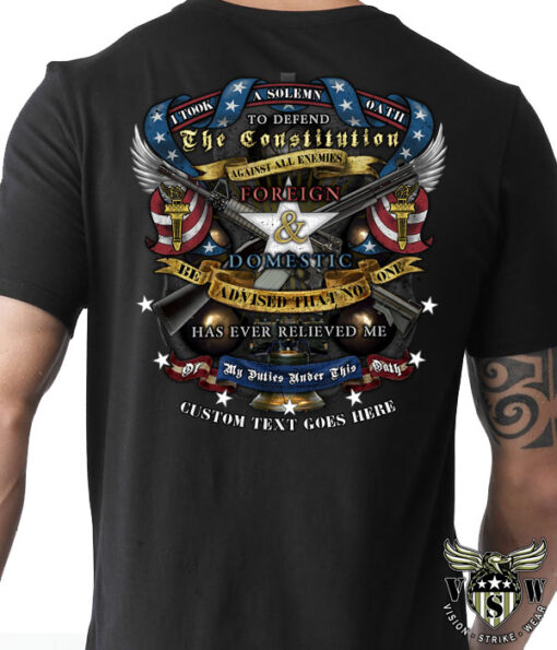 Oath to US Constitution Military Veteran Shirt