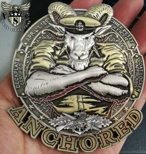 US Navy Chief Seabee 3 Inch Magnum Military Coin