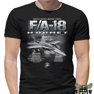 USMC F-18 Hornet Fighter Shirt