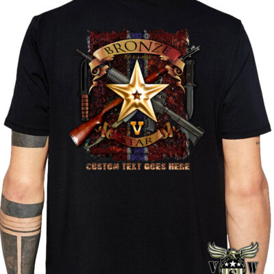 Bronze Star Medal With Valor Device Memorial Shirt