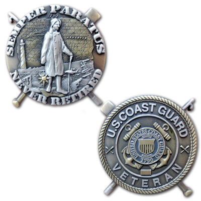 US Coast Guard Semper Paratus Never Retired Challenge Coin