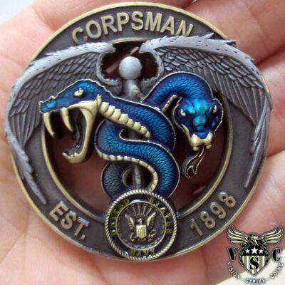 Hospital Corpsman Flip US Navy Rate Challenge Coin