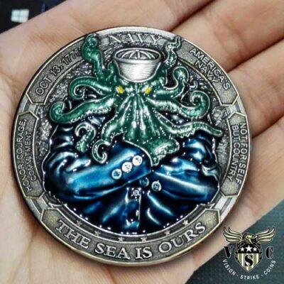 US Navy Squid The Sea Is Ours Original Coin