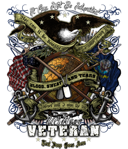 US Navy Veteran It Can Not Be Inherited Decal - Military Outfitters