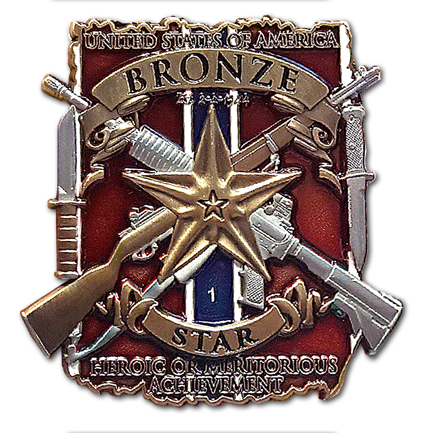 Bronze Star Veteran Military Medal Custom Engraved Collectible Challenge Coin