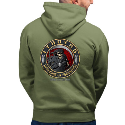 IYAOYAS Warheads On Foreheads Aviation Ordnance Veteran Custom Hoodie