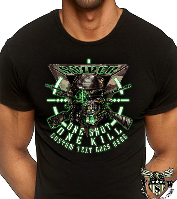 Sniper One Shot One Kill Military Youth Shirt