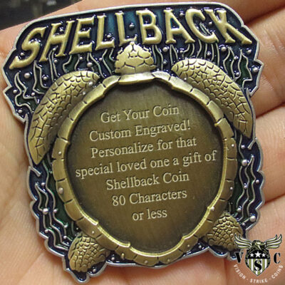 Shellback Custom Engraved US Navy Challenge Coin