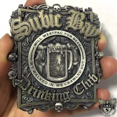 Subic Bay Drinking Club US Navy Engraved Challenge Coin
