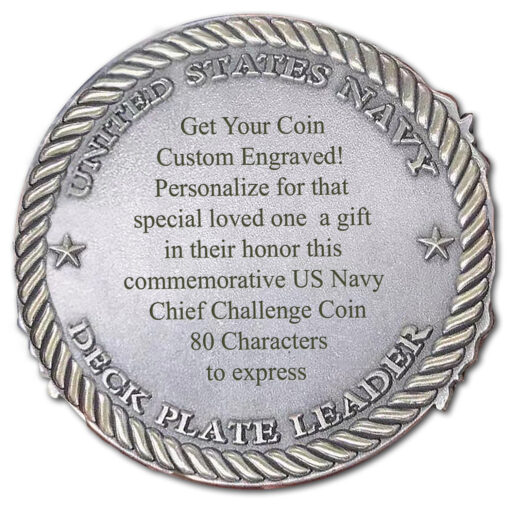 US Navy Master Chief Engraved Challenge Coin