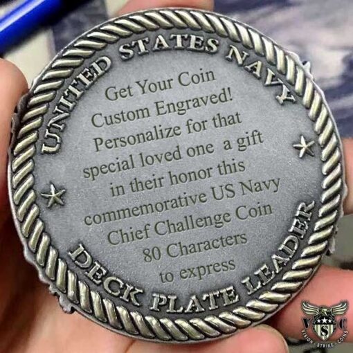 US Navy Master Chief Engraved Challenge Coin