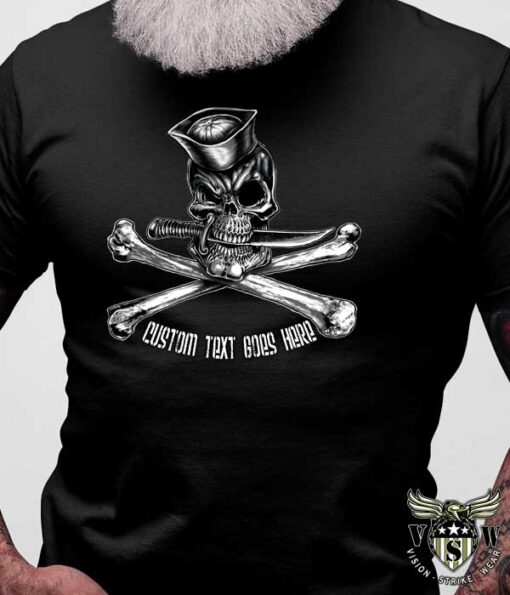 Skull and Bones Jolly Roger US Navy Shirt