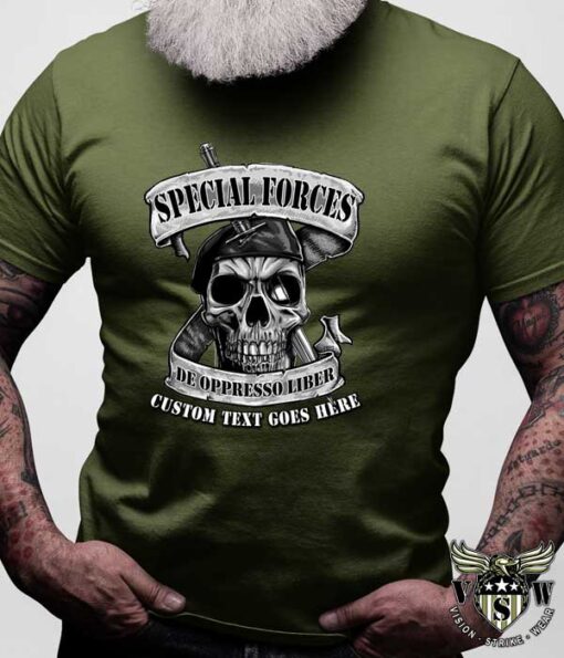 US Army De Oppresso Liber Skull and Dagger Shirt