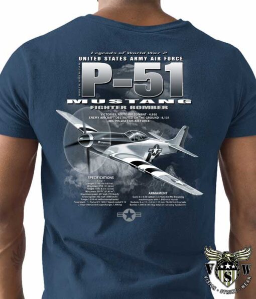 P-51 Mustang Army Air Corp Shirt