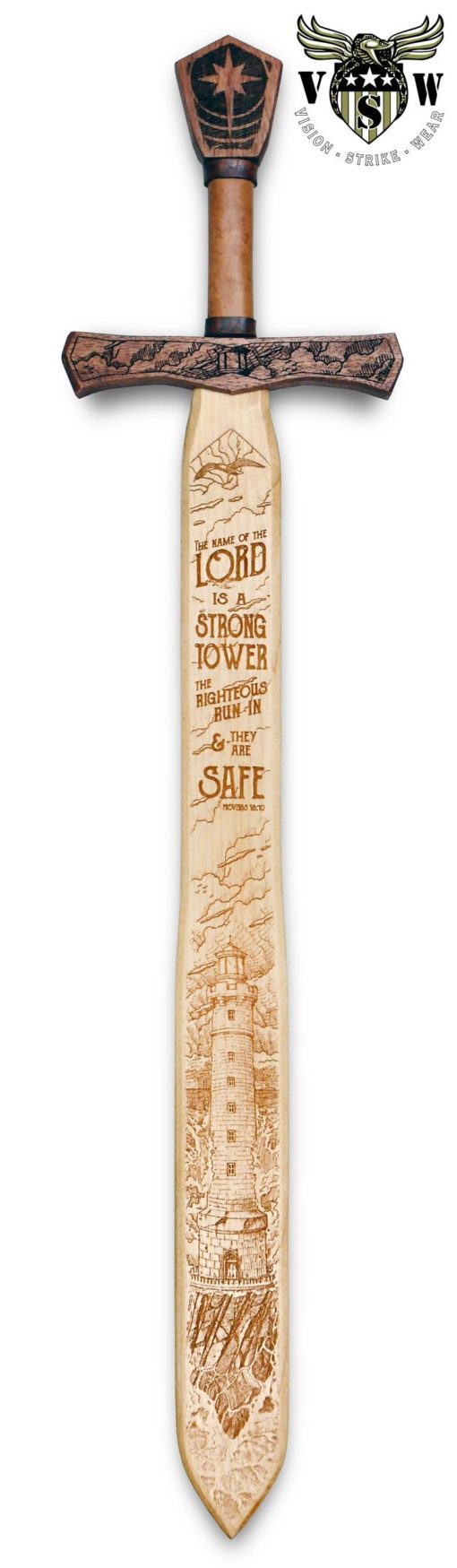 The Name of The Lord is a Strong Tower Wooden Sword