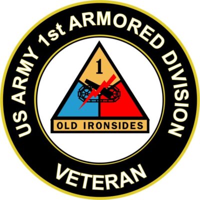 US Army Veteran 1st Armored Division Sticker Decal